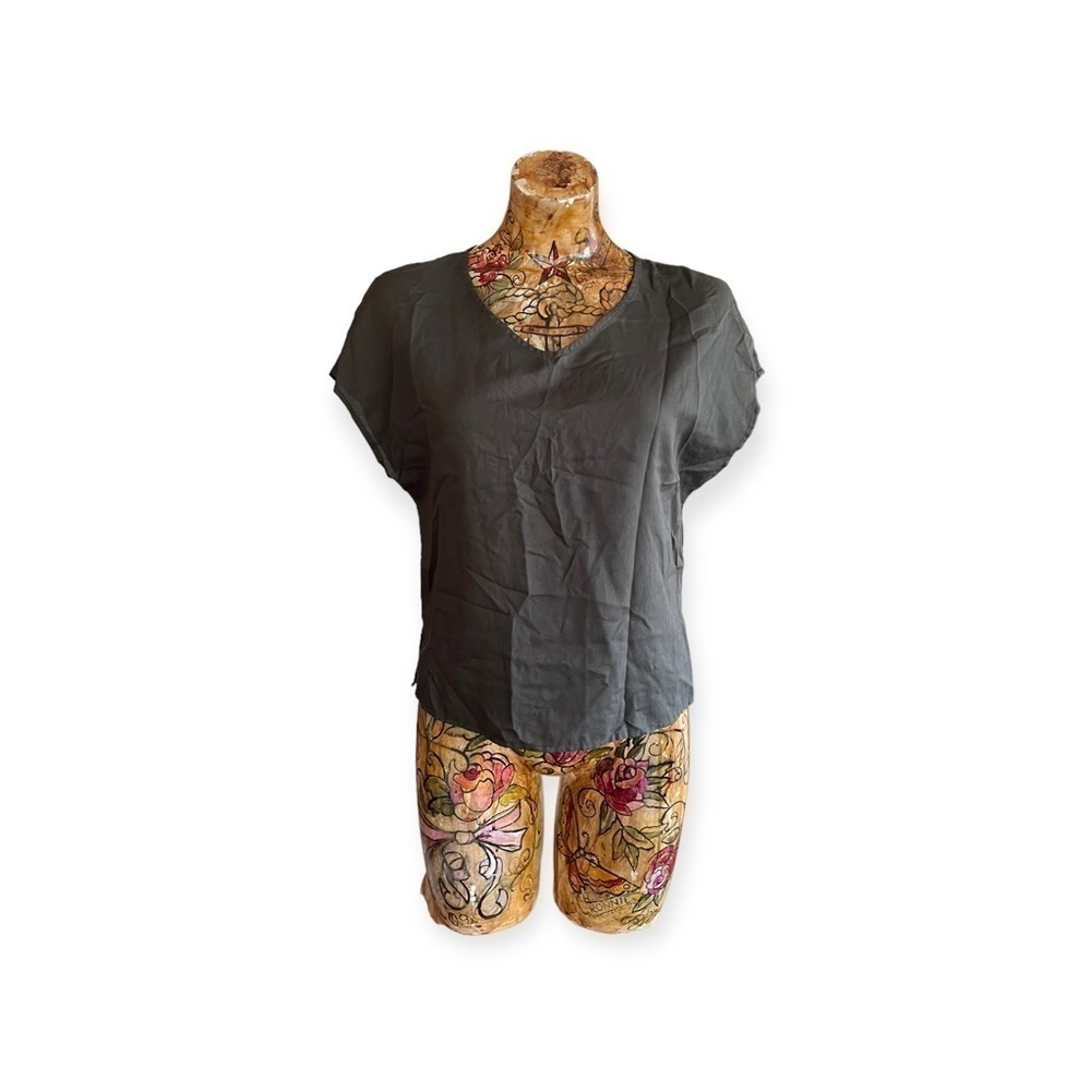NET Ladies top green short sleeve Sz 4 small